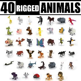 40 RIGGED ANIMALS COLLECTION